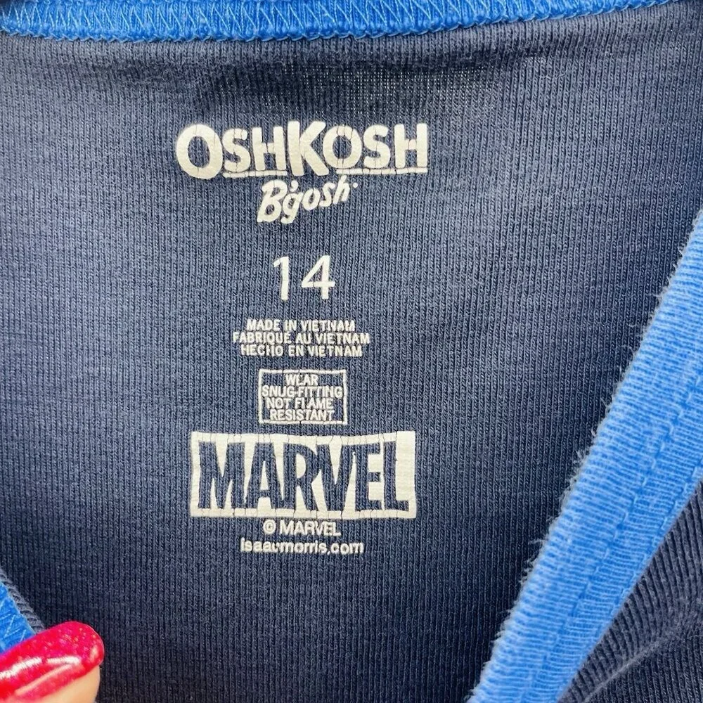 OshKosh B'Gosh Youth Boys Size 14 2-Piece Captain America Snug Fit‎ Cotton PJs